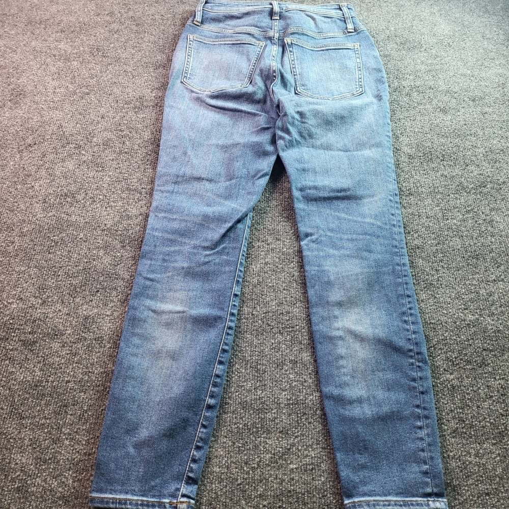 J Crew Toothpick Jeans Womens 28 Medium Wash Distressed Skinny Leg Denim - Picture 7 of 7